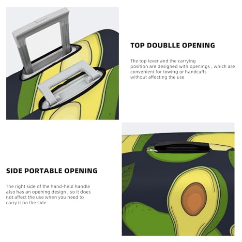 Fresh Avocado Luggage Cover Washable Elasticated Luggage Covers for Suitcase tsa Approved Stylish Dust and Scratch Resistant Luggage Case Protector for Kids and Adults -4