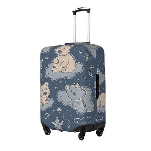 Teddy Bear Luggage Cover Stylish Suitcase Covers for Luggage Tsa Approved, Elastic Washable Suitcase Protector Anti-Scratch Travel Baggage Covers for 18-32 inch Luggage2