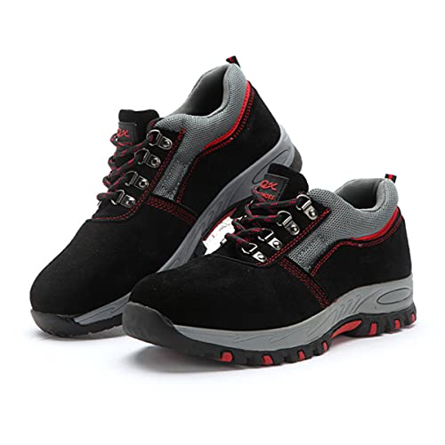 Xindiqiu Zapatos de Seguridad Unisex Zapatillas de Trabajo con Puntera de Acero Transpirable Botas de Seguridad Calzado de Trabajo Hombre Mujer Cover