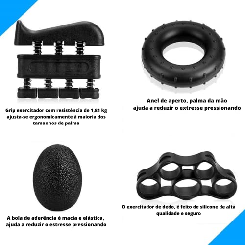 Hand Grip exercício Dedos Mãos Punho Fisioterapia Fortalecedor de Mão exercitador dedos e punho Kit