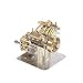 PeleusTech Mini V4 Steam Engine Model with Reverse Gearbox for Teaching, Gift, Physical Experiment
