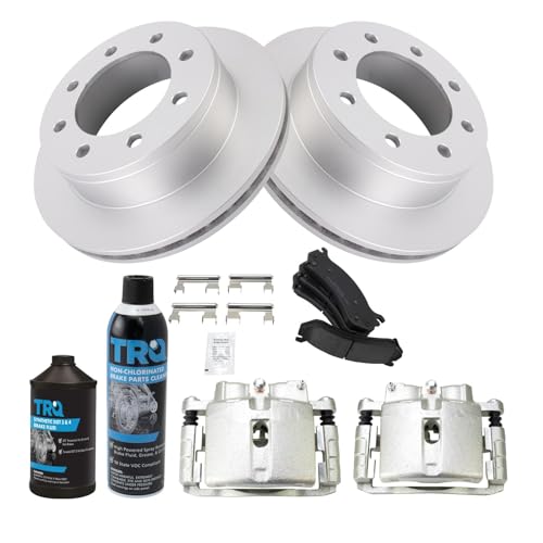 Image of TRQ Rear Brake Pad & Rotor Kit Compatible with 2001-2013 Chevrolet 1999-2013 GMC