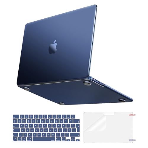 Carcasa MacBook Air 13 M5 M4 M3 M2 MOSISO diseño premium mate con película de pantalla Medianoche Clara