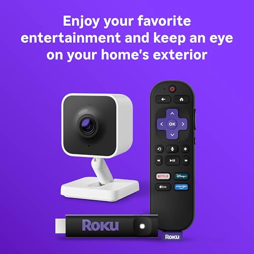 Image of Roku Streaming Stick HD TV Streaming Device with Voice Remote & Roku Outdoor Camera 1080p HD Security Camera Bundle