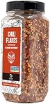 Soeos Flakes de Chili haut de gamme Sichuan 7 oz (198g) Toutes naturelles, non-OGM, moyennes épices chaudes pour la cuisine.
