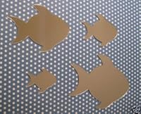 Algopix Similar Product 19 - Set of 4 Fish for kids Peel  Stick On