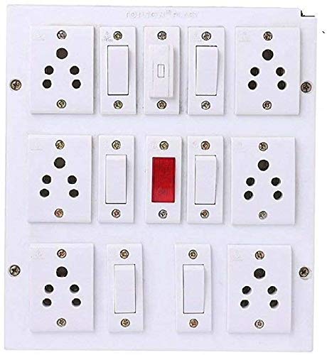 SAIFPRO Heavy Duty PVC Extension Board (6 Switches,6 Sockets,1 Indicator,1 Fuse) (5 Metres)