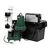 Zoeller 508-0007 AquaNot Spin 508 ProPak – Complete Sump Pump System with M98 Primary Pump & 12 V Battery Backup, Self-Testing, Check Valve & Float Switch - Basement Flood Protection