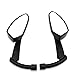 HTTMT- MT353-BK Black Spear Blade Mirrors Compatible with Harley Davidson Sportster Dyna Softail Universal with 8mm or 10mm Clockwise thread [P/N: MT353-BK]