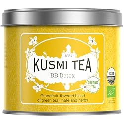 Kusmi Tea - BB Detox - Iconic Detox Tea - 100% Organic - Blend of Green Tea, Mate & Grapefruit - Organic Flavored Yerba Mate Tea - Loose Leaf - Tin Box of 3.5 oz - Quantity for about 50 cups
