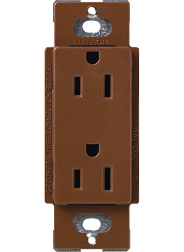 Lutron 15 Amp Tamper-Resistant Duplex Receptacle, Scrs-15-Tr-Si, Sienna #TOP8