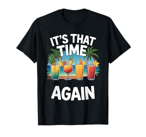 Cocktails Tropical Summer Island Vacances Caraïbes T-Shirt