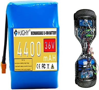 HJGHY 36V Rechargeable Li-ion Battery Pack 4400mah 4.4AH Lithium Battery Backup Battery for Electric Scooter Motor Conversion Kits
