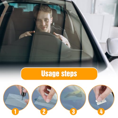 Windshield Crack Repair Kit, 2025 New Glass Cracks Gone Repair Kit, Premium Car Windshield Crack Repair Fluid for Automotive Windscreen Tool, Quick Fix Windshield & Glass Repair Tools (2 Sets)