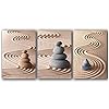 ZLFDMBHFoto’s Slaapkamer 30x40cm x 3 Stuks Frameless Zen Stone Abstract Line Boeddhist Canvas Foto’s Moderne Woonkamer…