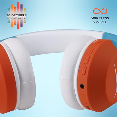 Image of Altec Lansing Kid Safe Noise Cancelling Wireless Headphones 15H Battery, 85dB Volume Limit, Foldable Design Powerful Sound, Active Noise Cancellation Perfect for Kids Ages 7+