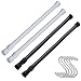Produktbild HAOYUNTE Einstellbare Federspannung Gardinenstange  Spring Tension Rod, ausziehbar Länge, für Heimwerker Projekte Küche, Schrank, Kleiderschrank, Fenster, Bücherregal, 40-70cm