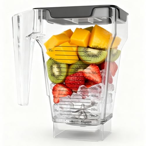 75 oz Blender Jar for Blendtec Four-sided Blender Pitcher Replacement Fits for Blendtec Blenders All Models - 32 oz Blending Capacity | Dual Stainless Blade
