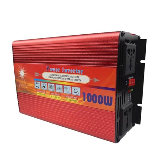 Onduleur domestique onde sinusoïdale modifiée 24V 110V rouge