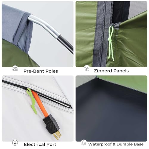 Camping Tent,2/4/6 Person Tent with Rainfly & Large Mesh Windows, Waterproof, Easy Setup - Tents for Family,Camping, Hiking,Backpacking and Outdoor image 6