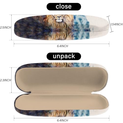 Image of Eyeglasses Case Hard Shell Protective Case for Glasses Eyeglass Box with Cleaning Cloth for Boys Men Man Cute Aesthetic