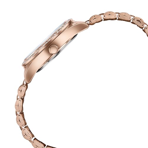 Image of Sonata Golden Hour Quartz Silver Round Dial Women's Stainless Steel Material Watch - SP80118WM01