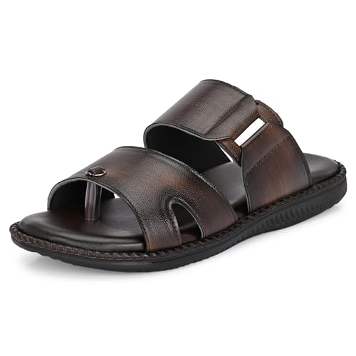 Image of Centrino Sandal for Men |Slip On Chappal for Men |Comfortable Flat Slipper |Gents Slipper for Home, Office & Travel Comfortable Fit for Every Occasion |Comfortable Casual look sandal for Men's (9510)