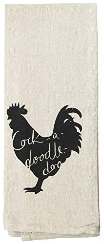 Farmhouse Kitchen Towels Set Of 5 Farm Animals Rooster Pig Cow Dish Towels Black Tan Flour Sack 16”X28” 100% Cotton #TOP6