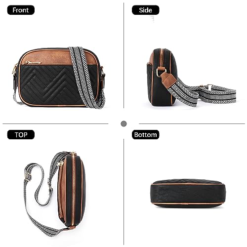 image for BOSTANTEN Quilted Crossbody Bags for Women Vegan Leather Purses Small 