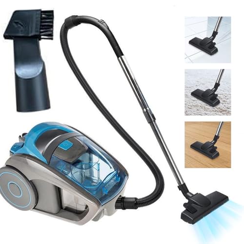 Aspiradora inalámbrica de 2500 W, aspiradora de alfombras de 1,5 l con Filtro HEPA y Cable de alimentación de 5 m, aspiradora de Varilla de bajo Ruido con Manguera Extensible, para Suelos