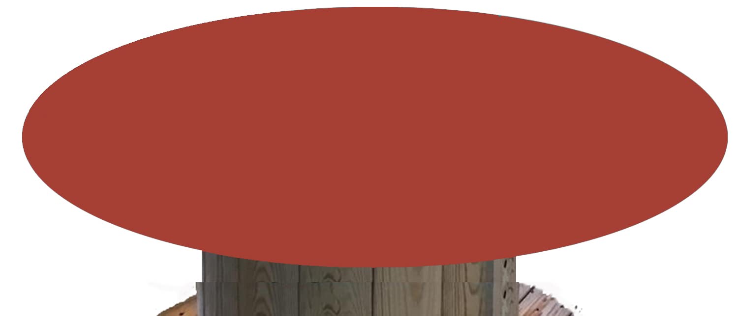 Playezze Felt Poker Table Cover for 36, 48, 60, or 72 Round Table Made to Order in USA (red) 48 inch Round