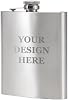 Muka Personalized 18 oz Flasks for Liquor for Men, Laser Engraved-Silver