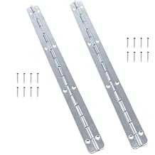 Piano Hinge 7.87 "x 0.67" Antique Silver Hinges Wooden Box Hinges Cabinet Hinge with Screws 2Set