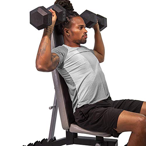 StrengthTech Fitness USA Made Adjustable Weight Bench | Fitness Gym Quality | Powder Coated Steel | Black