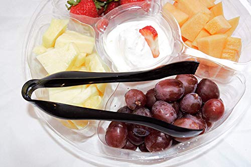 Pactiv 5 Compartment, Disposable Clear Fruit/Vegetable Tray with Lid (5 Sets) - Thumbnail 3