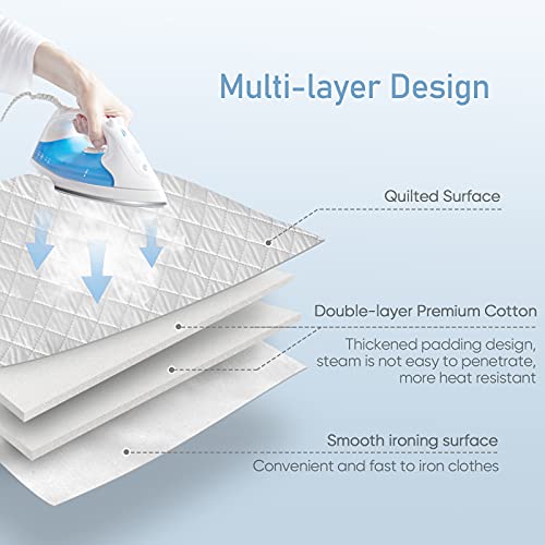 WLLIFE Ironing Mat, Portable Travel Ironing Blanket, Thickened Heat Resistant Ironing Pad Cover for Washer, Dryer, Table… - Image 3