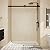56-60" Width x 76" Height Frameless Shower Door, Sliding Glass Doors with 5/16" (8mm) Clear Tempered Glass, Black Shower Door with Stainless Steel Handle for Walk in Shower