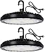 Hykolity 150W UFO LED High Bay Light Fixture, 19500lm 1-10V dimmable 5000K DLC Complied [400w MH/HPS Equivalent] Motion Sensor Optional, Indoor Commercial Warehouse/Workshop/Wet Location Area Light