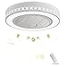Nowoczesny minimalistyczny wentylator sufitowy LED z wentylatorem do domu, oświetlenie niewidzialny wentylator sufitowy, oświetlenie z pilotem zdalnego sterowania, do sypialni, żyrandol, restauracja, salonu, kuchni, wentylator sufitowy