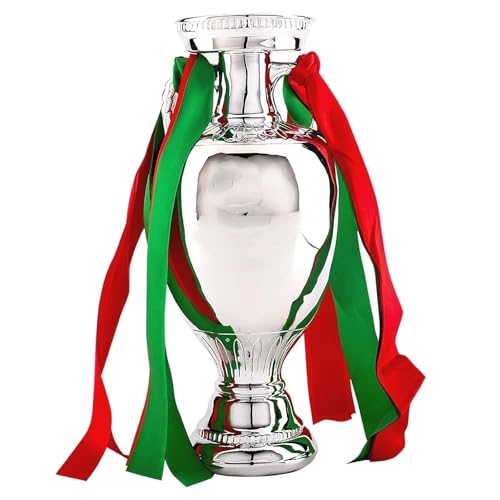 Trofeo commemorativo di calcio europeo, replica della coppa del trofeo di calcio europeo per tifosi sportivi (60 cm)