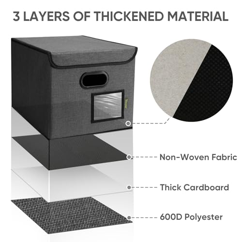 BALEINE-File-Organizer-Box-with-Lid-Collapsible-File-Folder-Organizer-with-Plastic-Slide-Hanging-File-Folder-Box-for-Office-Document-Storage-1-Pack-Black