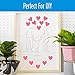 1274 PCS Pink Heart Shaped Stickers, Self-Adhesive Color-Code Stickers Love Decorative Labels Use for Valentine's Day, Holiday, Gifts, Wedding, Anniversary, Award Charts (1