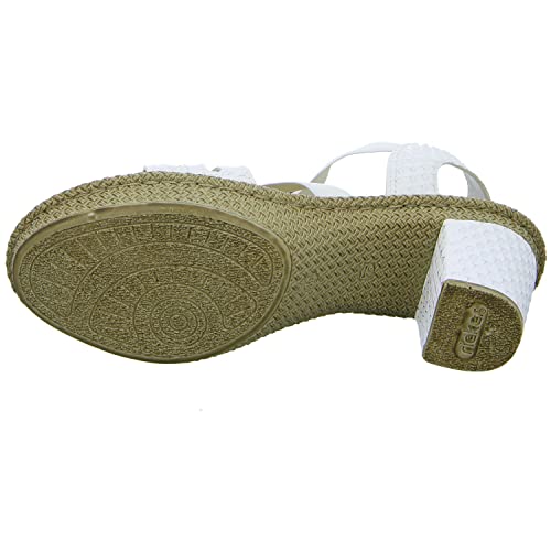 Rieker Sandalo da Donna 66514-80 Bianco-Argento