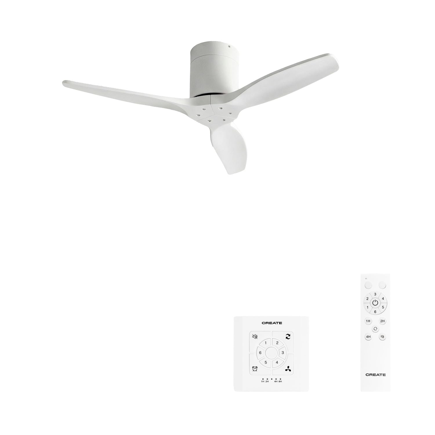 CREATE / WINDCALM S/Ventilador de techo ABS con luz blanco aspas efecto madera clara con mando / 40W, Silencioso, Ø112 cm, 6 velocidades, 3 temperaturas de luz, temporizador, función verano-invierno — view 13