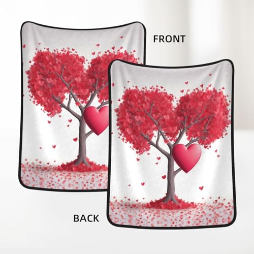 Couverture polaire lit imprimé cœurs pour vos soirées cocooning canapé - 5