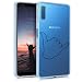 Produktbild kwmobile Samsung Galaxy A7 (2018) Hülle - Handyhülle für Samsung Galaxy A7 (2018) - Handy Case in Handzeichen Shaka Design Schwarz Transparent