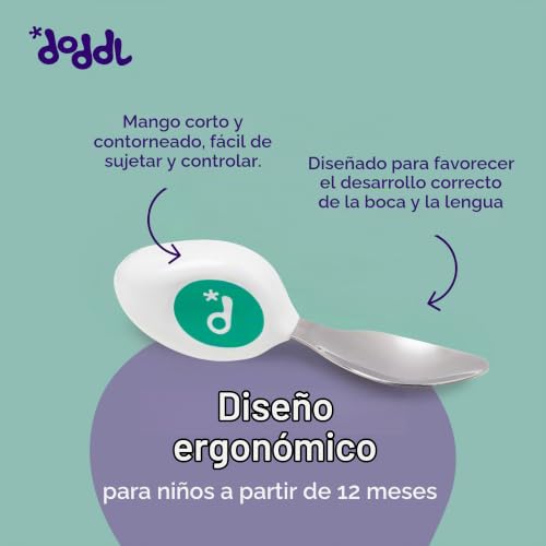 Miniatura 4 de Doddl Cubiertos Bebe 1 Año - Cubiertos Infantiles Tenedor Bebe - Tenedores Infantiles - Tenedores Pequeños Niños - Cucharas Bebe 12 Meses Cubertería Para Niños Pequeños