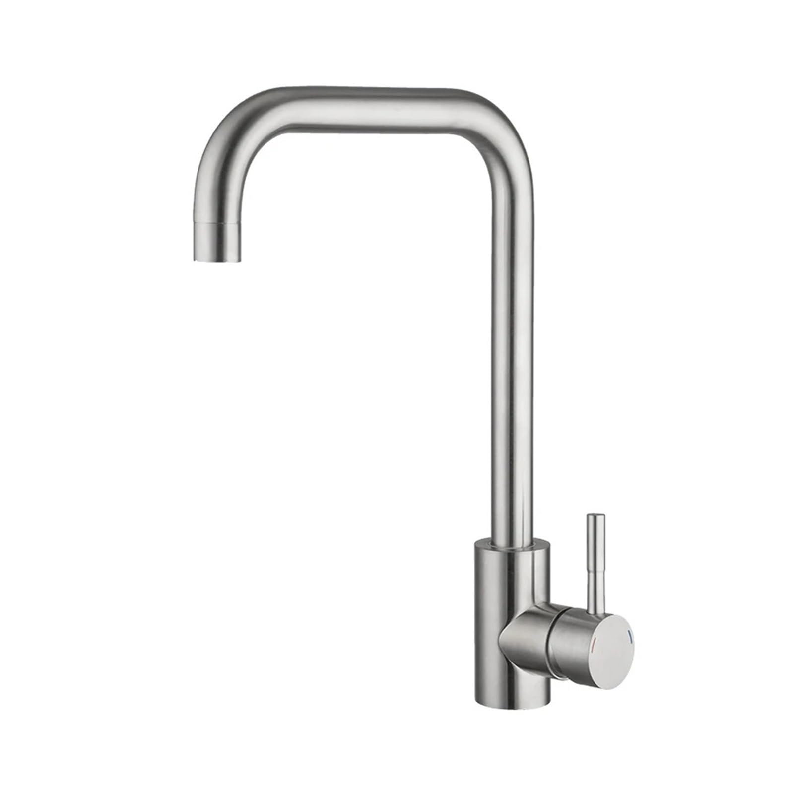 Robinet de cuisine mitigeur rotatif noir et or en acier inox