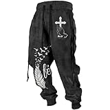RUMAOZIA Pantalones de ocio de moda 3D con estampado vikingo para hombre, pantalones largos de chándal con cintura elástica, pantalones de chándal con bolsillos, pantalones de senderismo, pantalones