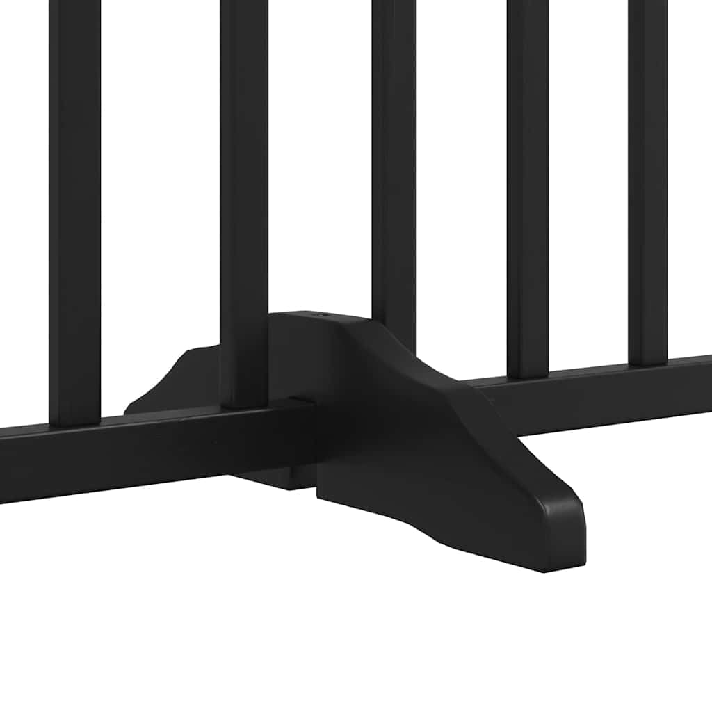 15-TLG. Puerta plegable para perros de madera de álamo negro, 750 cm, con puerta, independiente y a prueba de fugas, para cachorros, perros, jardín, terraza, patio, protección y seguridad en